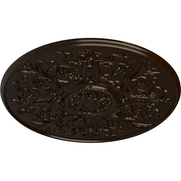 Versailles Ceiling Medallion (Fits Canopies Up To 3 1/4), Hand-Painted Bronze, 33OD X 1 3/4P